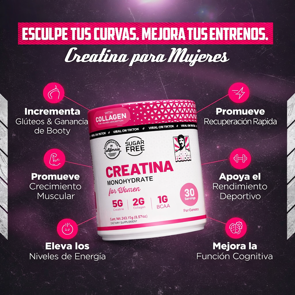 Old School - Creatina Para Mujeres X 1 unidad