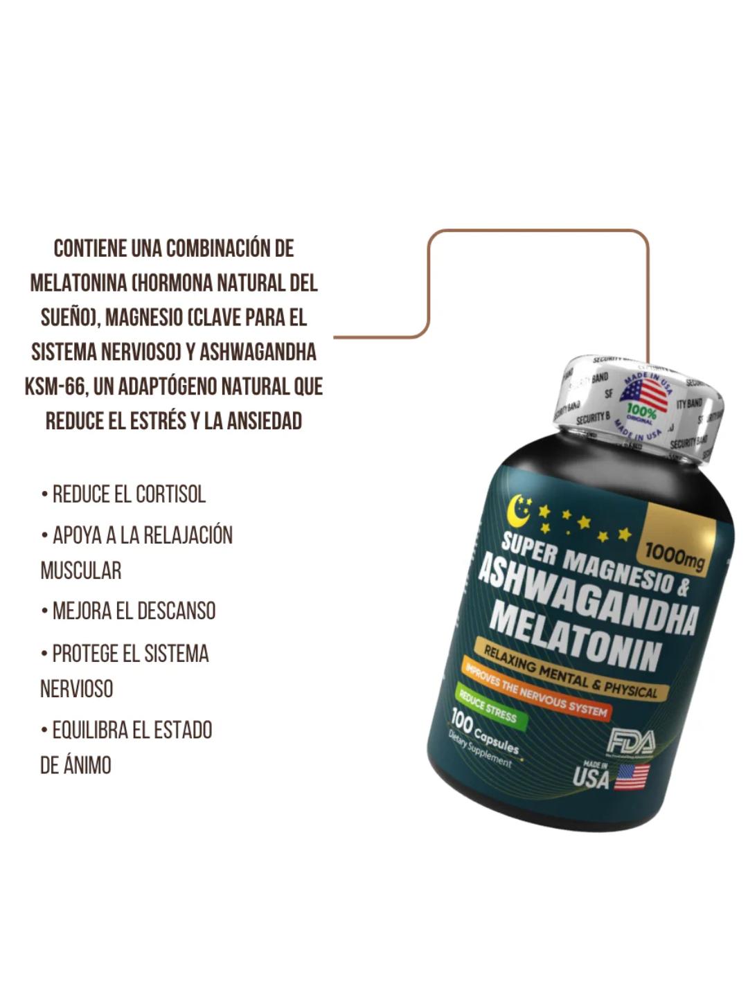 Super Magnesio + Melatonina + Ashwagandha X 2 unidades