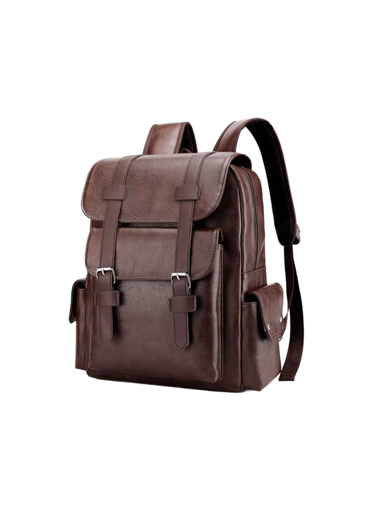 Bolso de Cuero Vintage Café Oscuro