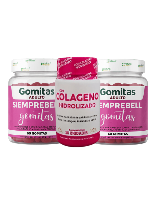 Gomitas Siemprebell X 2 unidades + Colágeno Hidrolizado X 30 Cápsulas