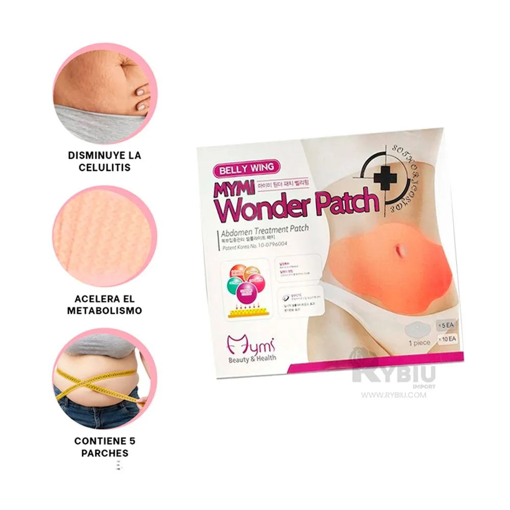 Mymi - 5 Parches Reductores Abdomen X 20 unidades
