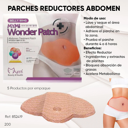 Mymi - 5 Parches Reductores Abdomen X 20 unidades