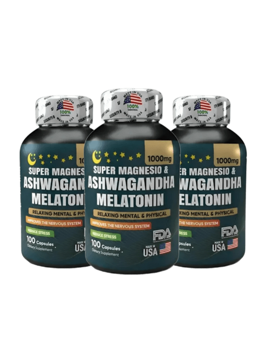 Supermagnesio y Melatonina + Ashwagandha X 3 unidades