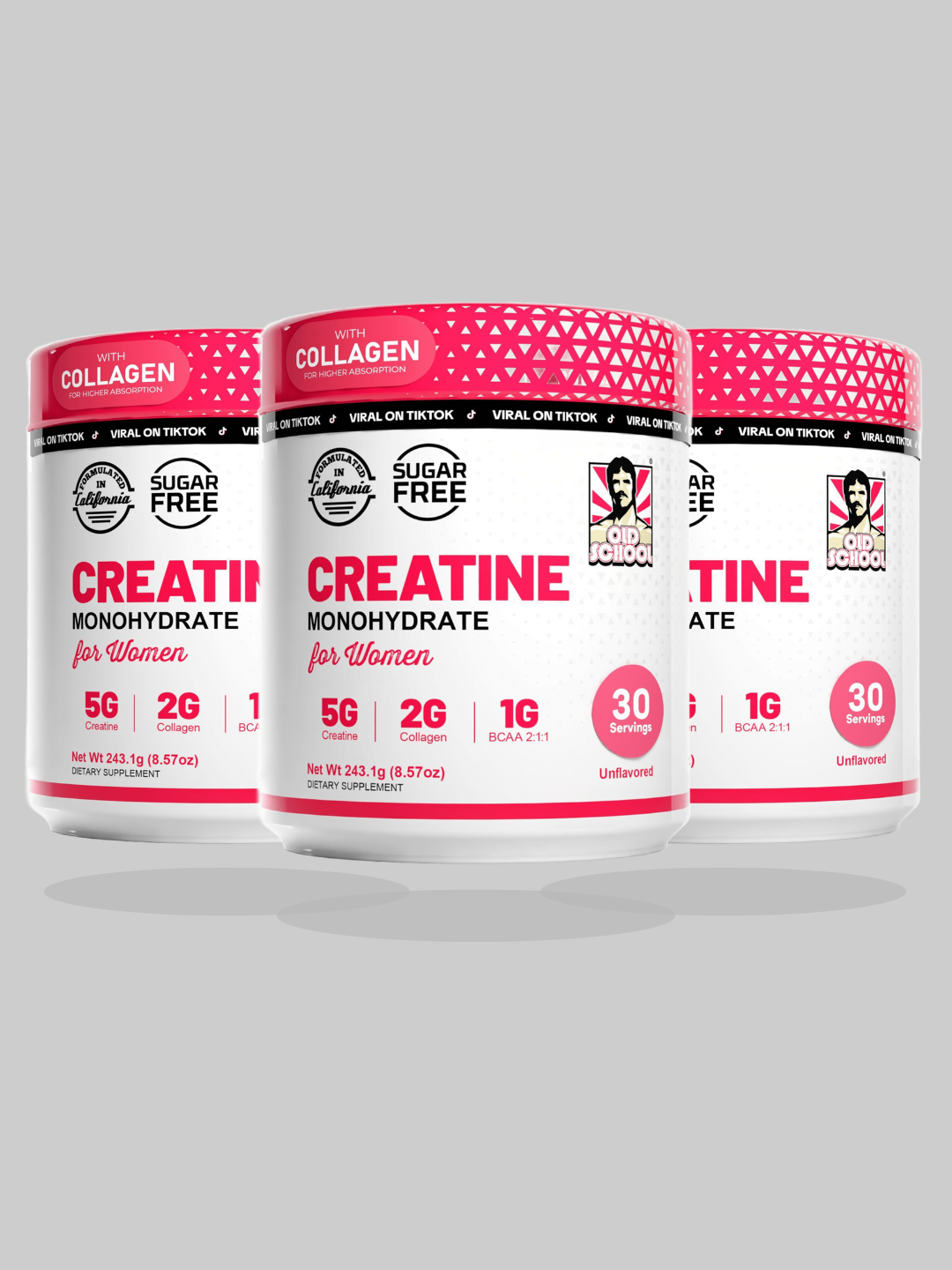 Old School - Creatina Para Mujeres X 3 unidades