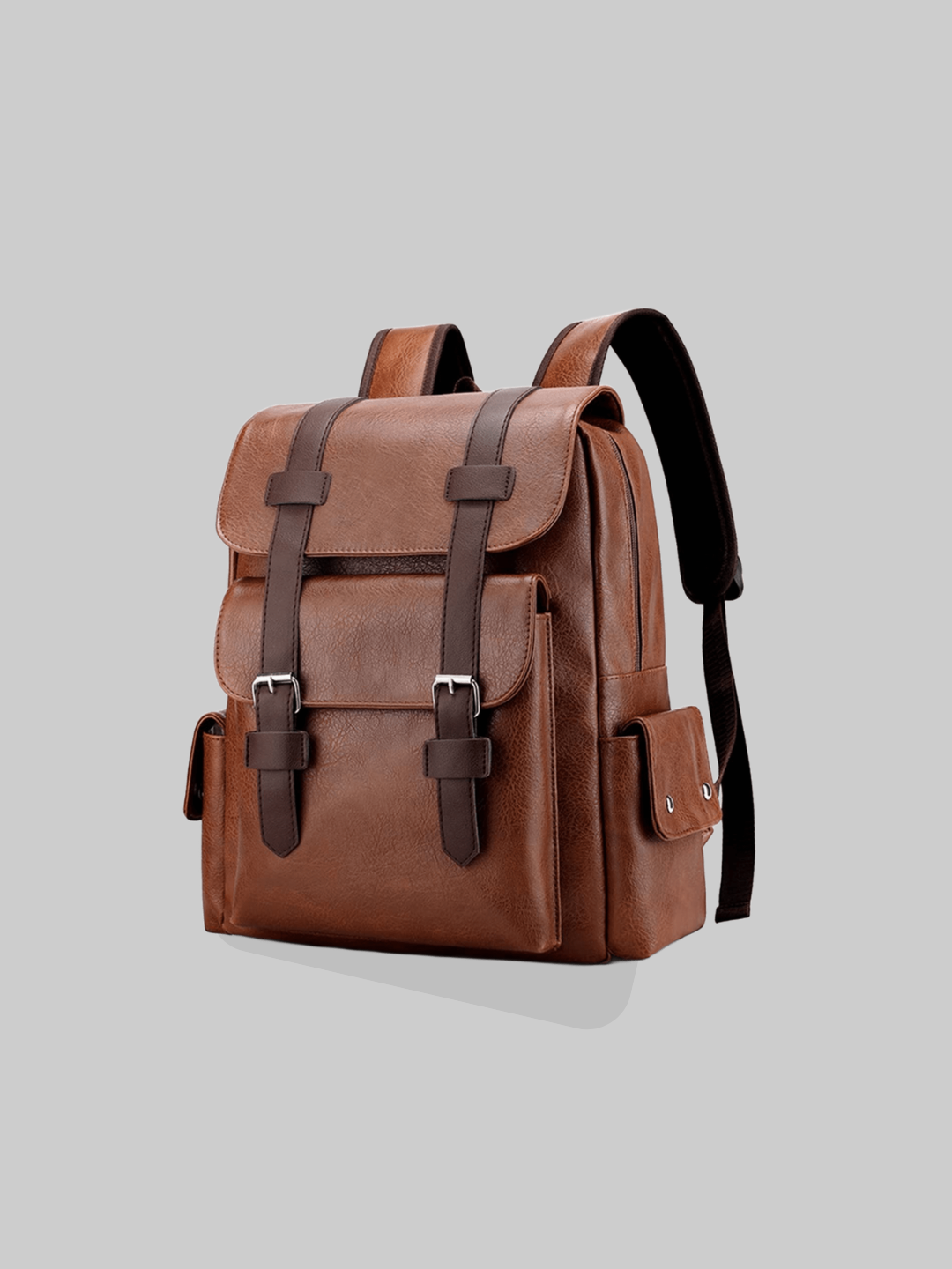 Bolso de Cuero Vintage Café Claro