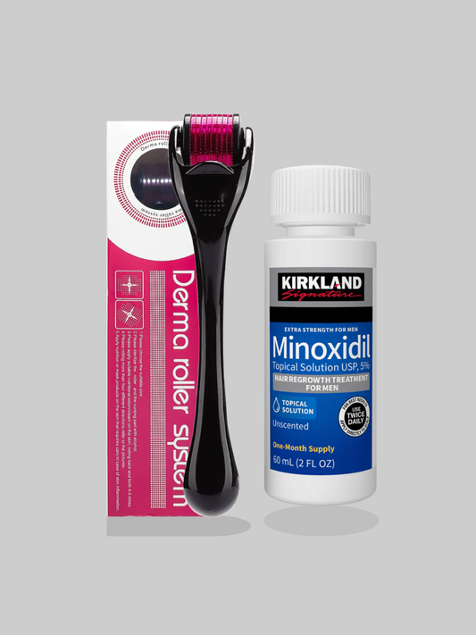 KIT Minoxidil Kirkland 5% + Dermarroller