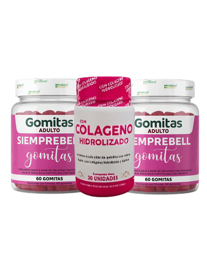 Gomitas Siemprebell X 2 unidades +  Colágeno Hidrolizado X 30 Cápsulas