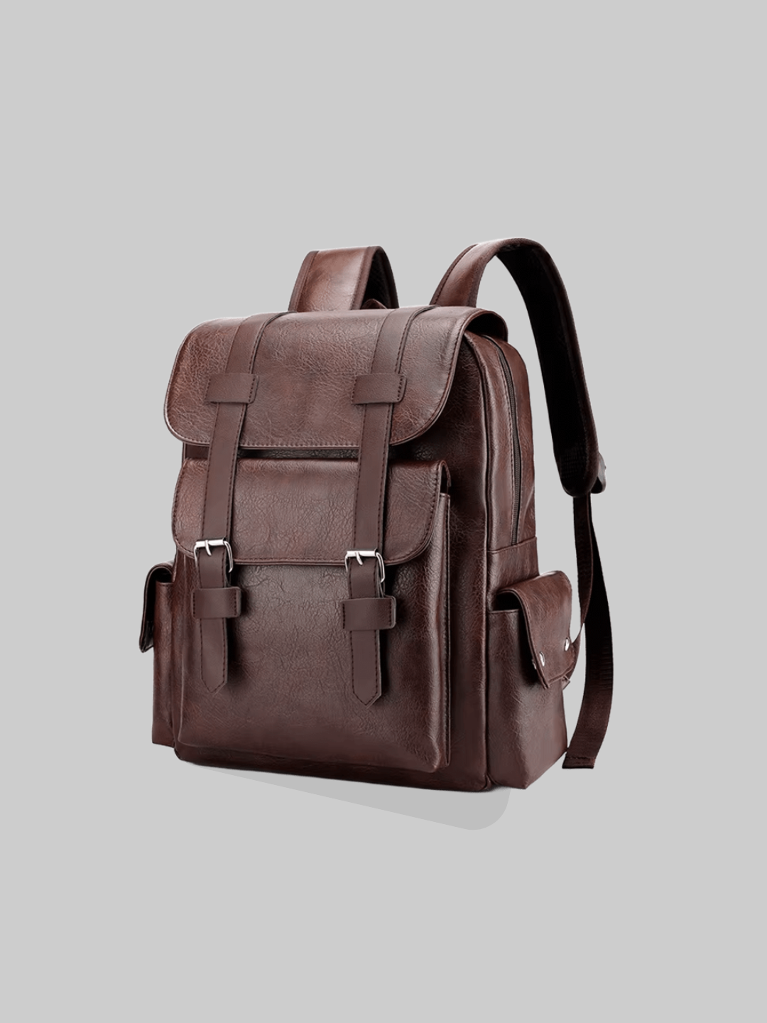 Bolso de Cuero Vintage Café Oscuro