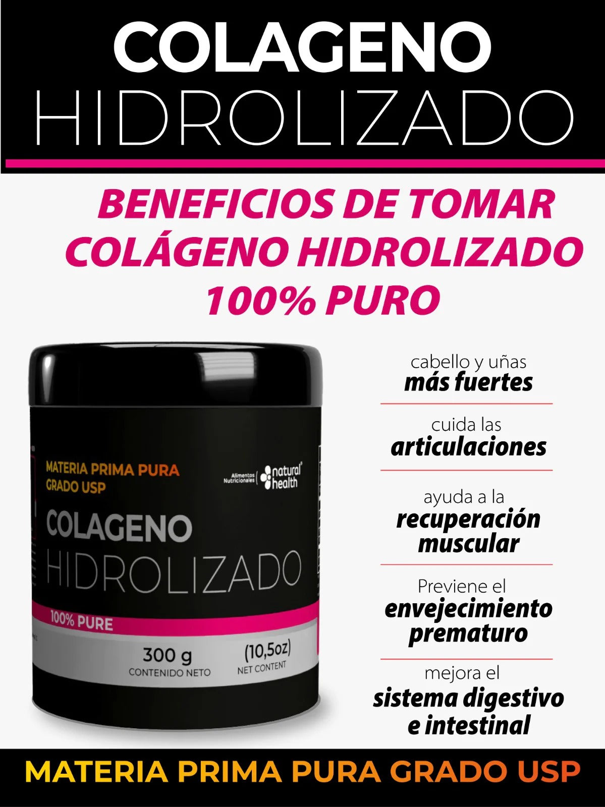 Natural Health - Colágeno Hidrolizado Puro