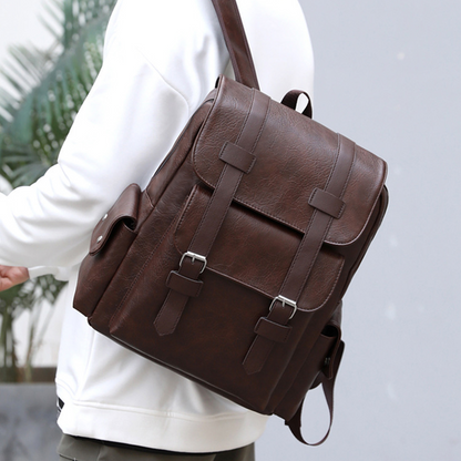 Bolso de Cuero Vintage Café Oscuro