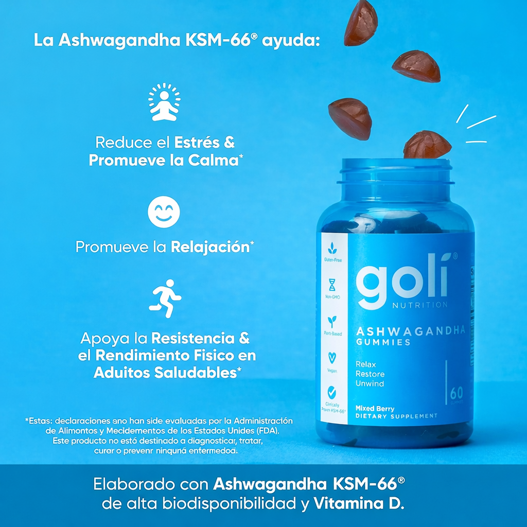 Gomitas Goli de Ashwagandha y Vitamina D