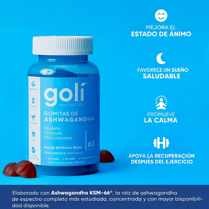 Gomitas Goli de Ashwagandha y Vitamina D