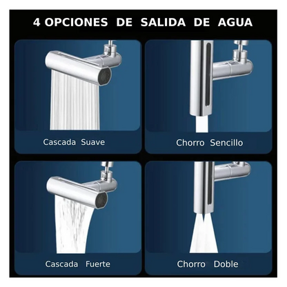 Adaptador Extensor Para Grifo 4 en 1 Giratorio 360°